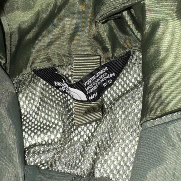 Dark Green Waterproof The North Face Kids Jacket Size 10 12 Years - Picture 6 of 8